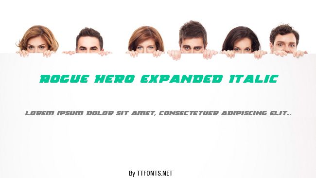 Rogue Hero Expanded Italic example